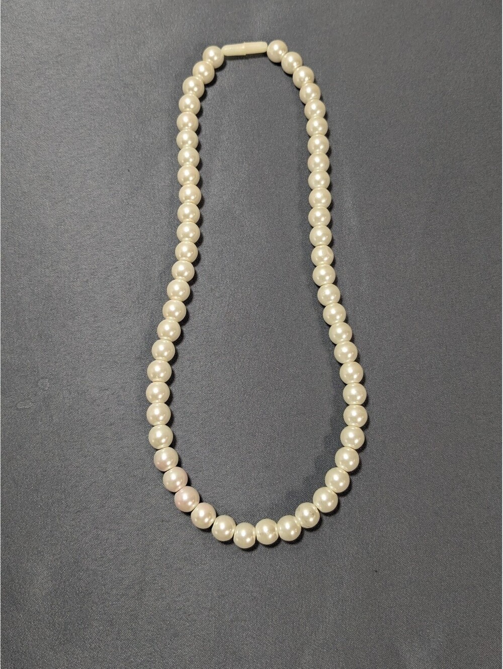 Classic Faux Pearl Necklace with Round Beads